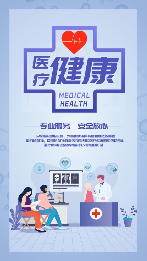 专业服务安全放心医疗健康海报设计